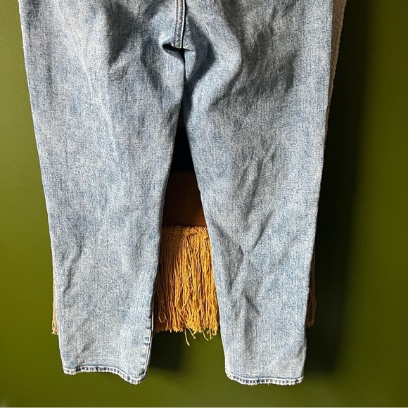 Abercrombie & Fitch The Ankle Straight Ultra High Rise Jeans Knee Patch SZ 27/4 - Picture 3 of 6